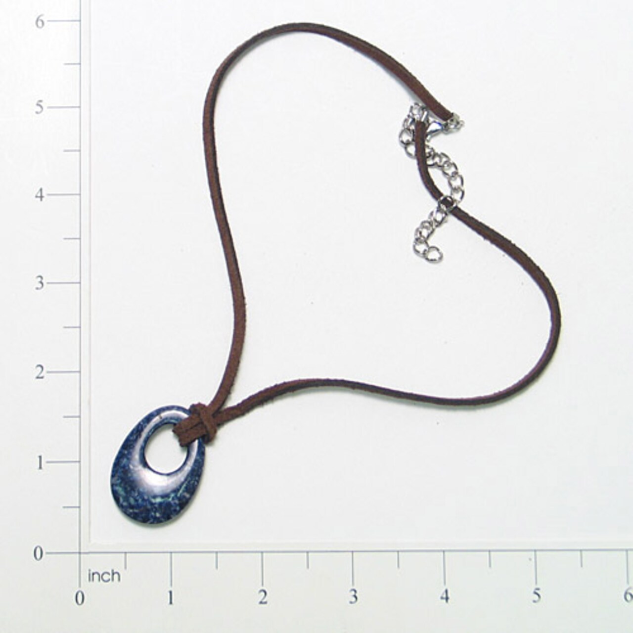 Necklace With  Ring Pendant- Blue